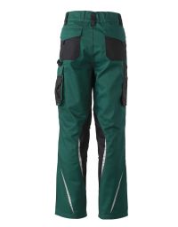 Grüne Arbeitshose für Handwerker – robuste Workwear mit CORDURA®-Knieverstärkung, dehnbarem Bund und praktischen Taschen